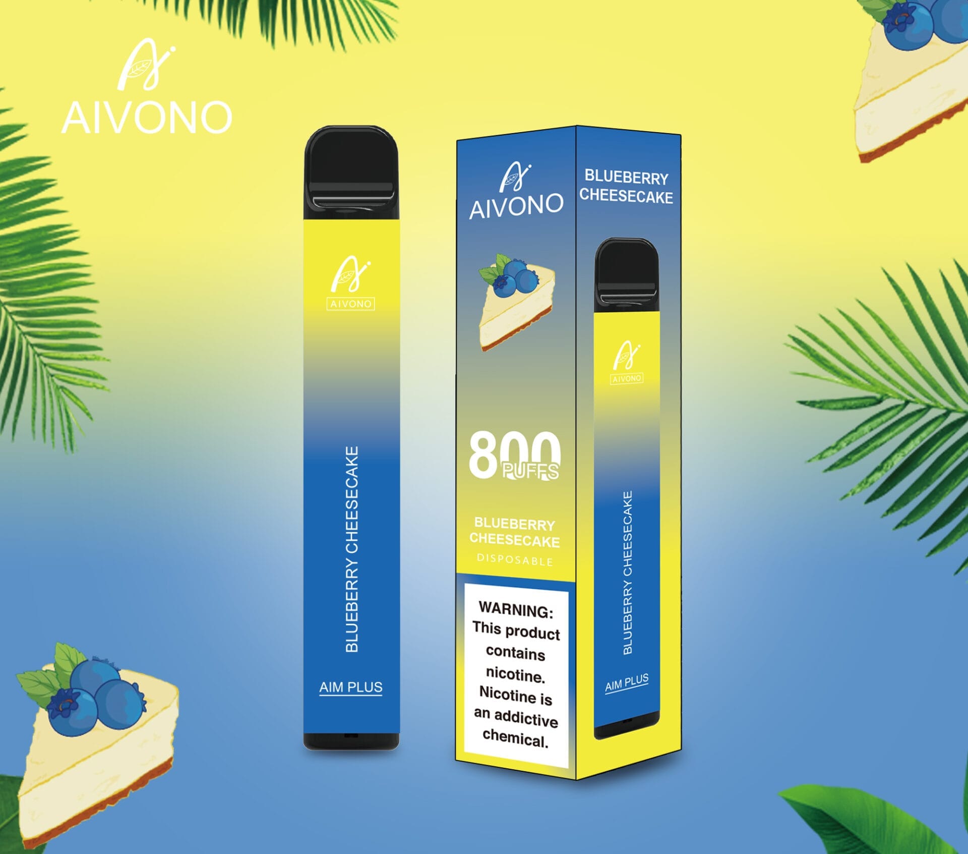 Aivono AIM Plus 800 Puffs | 0%-5% nicotine, 3.2mL, 550mAh, TPD certified, bulk disposable vape - Image 23
