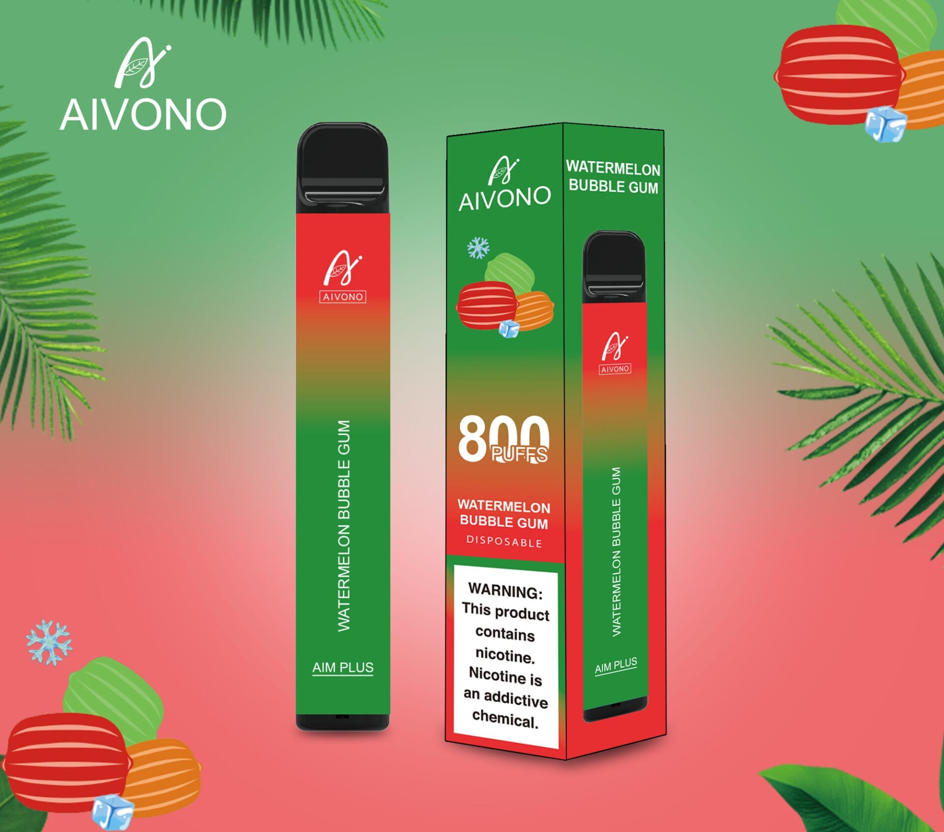 Aivono AIM Plus 800 Puffs | 0%-5% nicotine, 3.2mL, 550mAh, TPD certified, bulk disposable vape - Image 26