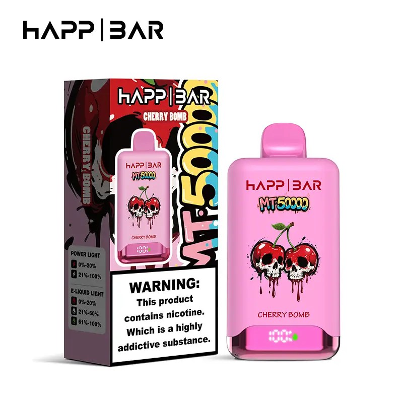 Happ Bar MT50000 | 50000 puffs, LCD screen, 15 flavors, 45ml, Type-C rechargeable, bulk disposable vape - Image 7