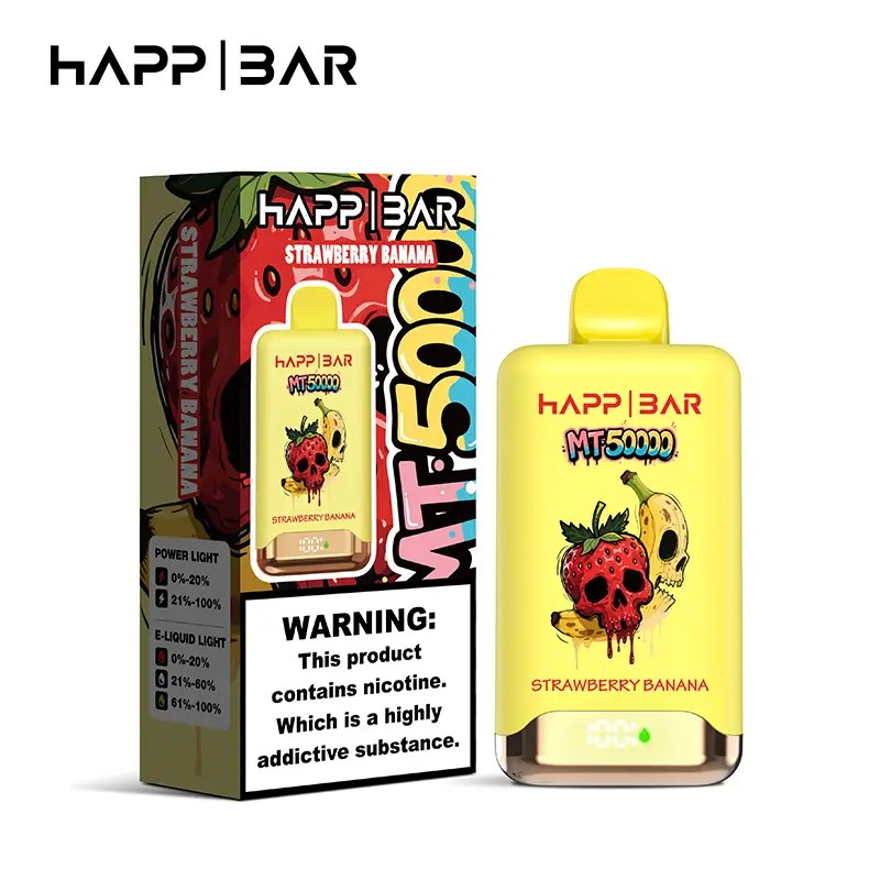 Happ Bar MT50000 | 50000 puffs, LCD screen, 15 flavors, 45ml, Type-C rechargeable, bulk disposable vape - Image 2