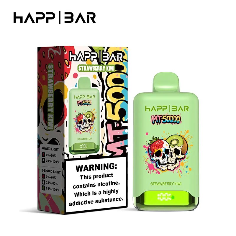 Happ Bar MT50000 | 50000 puffs, LCD screen, 15 flavors, 45ml, Type-C rechargeable, bulk disposable vape