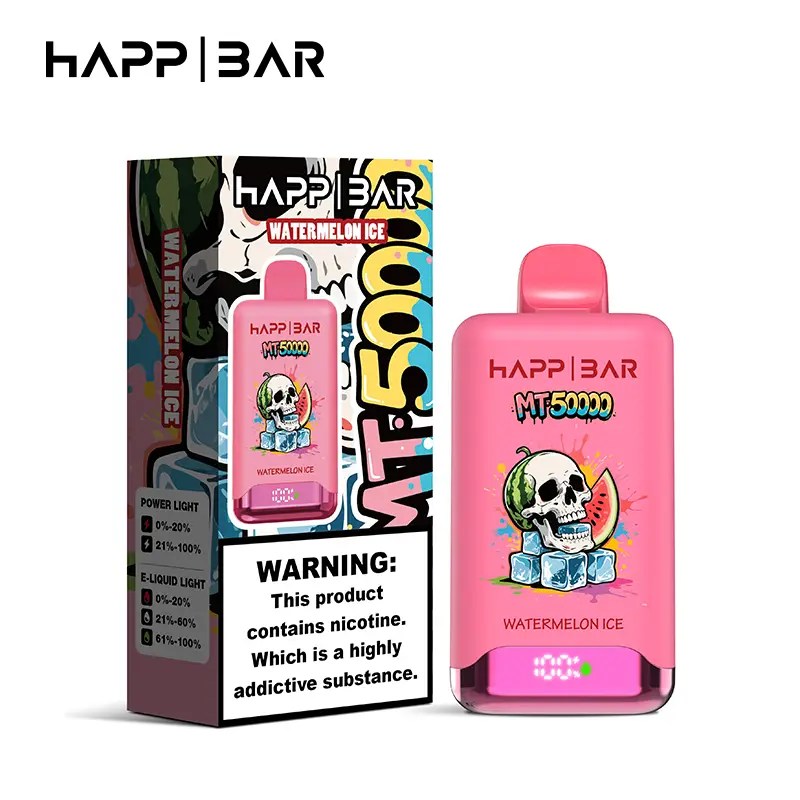 Happ Bar MT50000 | 50000 puffs, LCD screen, 15 flavors, 45ml, Type-C rechargeable, bulk disposable vape - Image 3