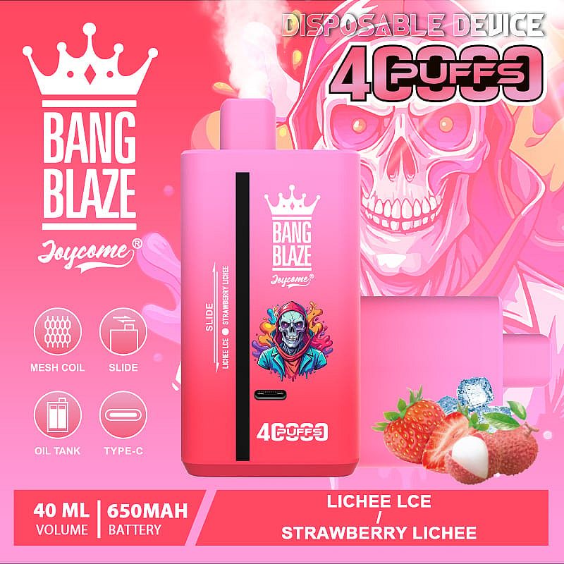 Bang Blaze 40K 40000 Puffs | dual flavor, 40mL, 32 flavors, rechargeable bulk disposable vape - Image 8