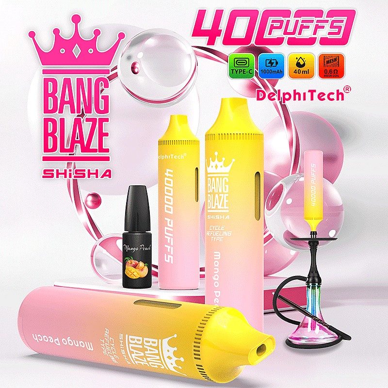 Bang Blaze Shisha 40000 Puffs | 40mL, 0.6Ω mesh coil, 4 nicotine levels, bulk disposable vape - Image 12