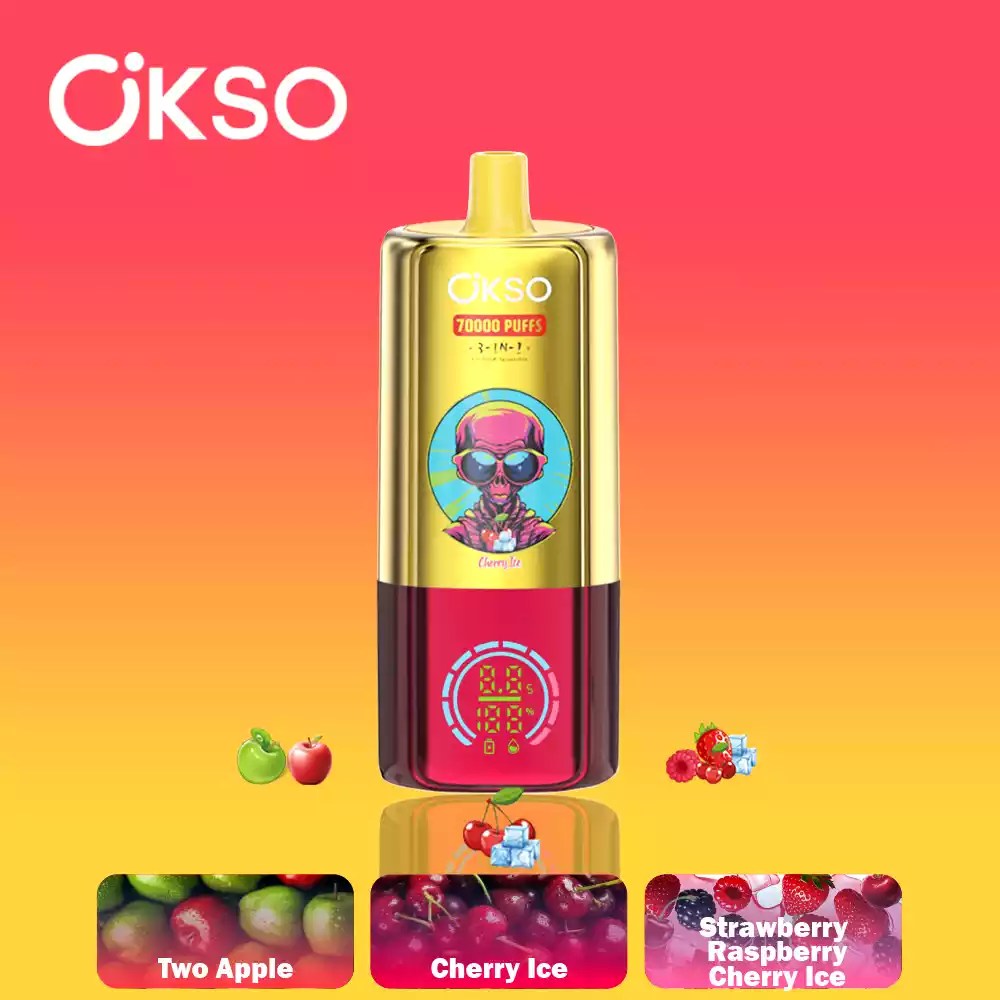 OKSO 70K | 3-in-1 70000 puffs triple mesh smooth hit bulk disposable vape