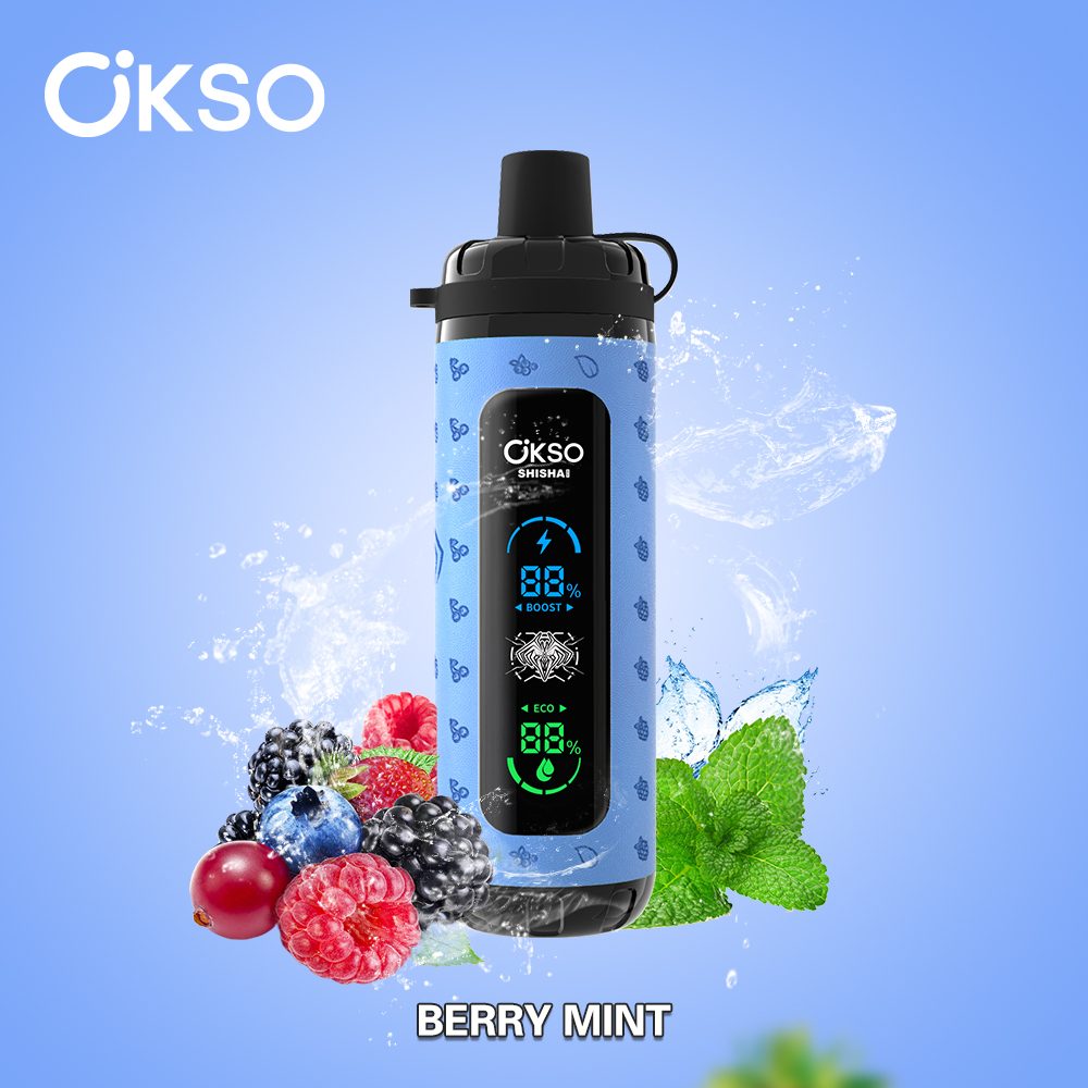 OKSO Shisha Max 40000 Puffs | 36mL mesh coil, LED display, airflow control, child lock, bulk disposable vape wholesale - Image 2
