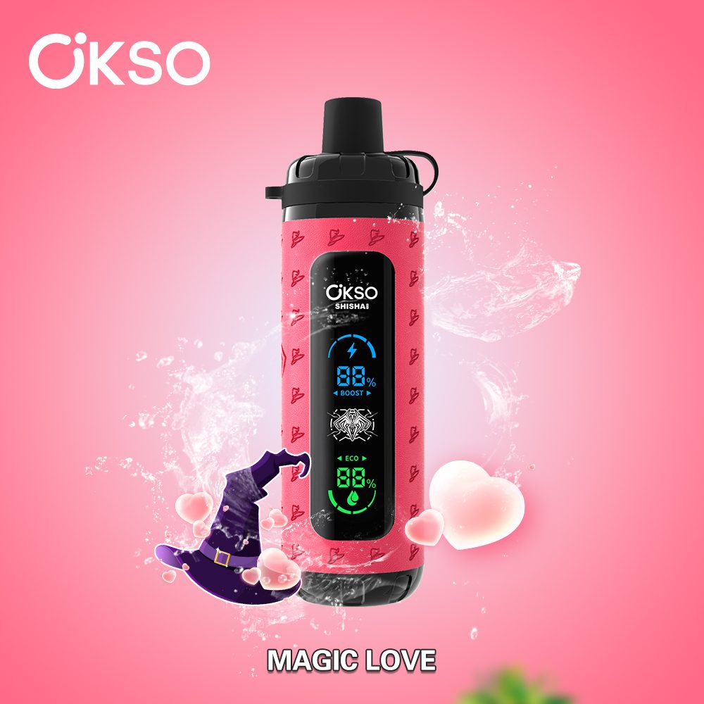 OKSO Shisha Max 40000 Puffs | 36mL mesh coil, LED display, airflow control, child lock, bulk disposable vape wholesale