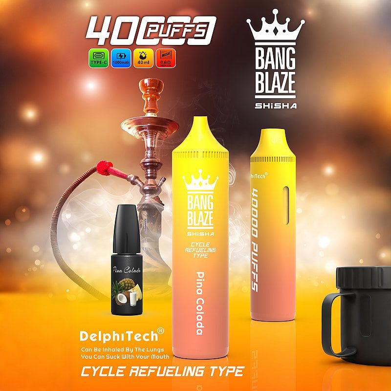 Bang Blaze Shisha 40000 Puffs | 40mL, 0.6Ω mesh coil, 4 nicotine levels, bulk disposable vape - Image 13