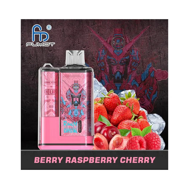 FUMOT RandM Crystal 12000 Puffs | 0%-5% nicotine, LED display, bulk disposable vape - Image 4