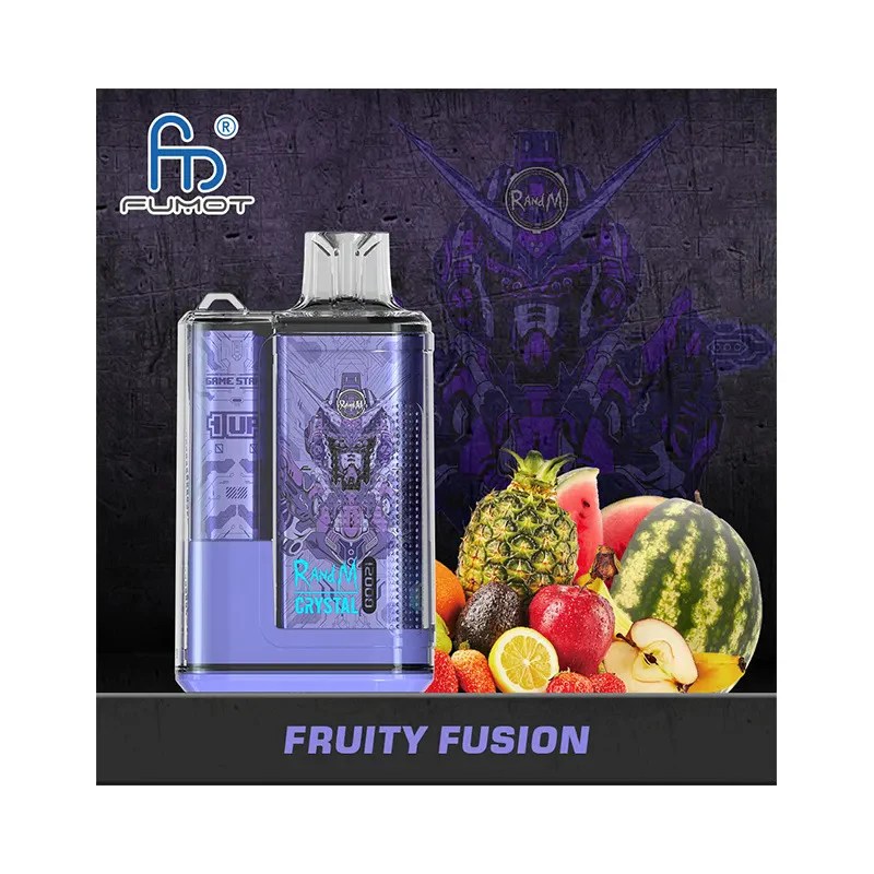 FUMOT RandM Crystal 12000 Puffs | 0%-5% nicotine, LED display, bulk disposable vape - Image 7