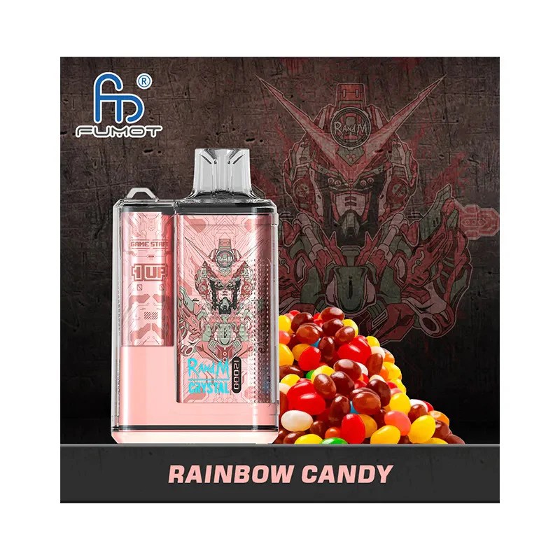 FUMOT RandM Crystal 12000 Puffs | 0%-5% nicotine, LED display, bulk disposable vape - Image 10