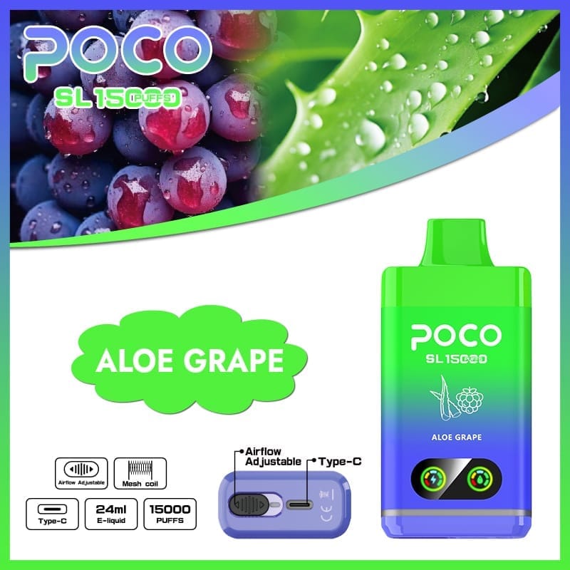 Poco SL 15000 Puffs | adjustable airflow, 0%-5% nicotine, bulk disposable vape - Image 2