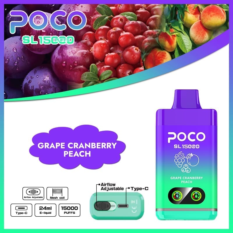 Poco SL 15000 Puffs | adjustable airflow, 0%-5% nicotine, bulk disposable vape - Image 12