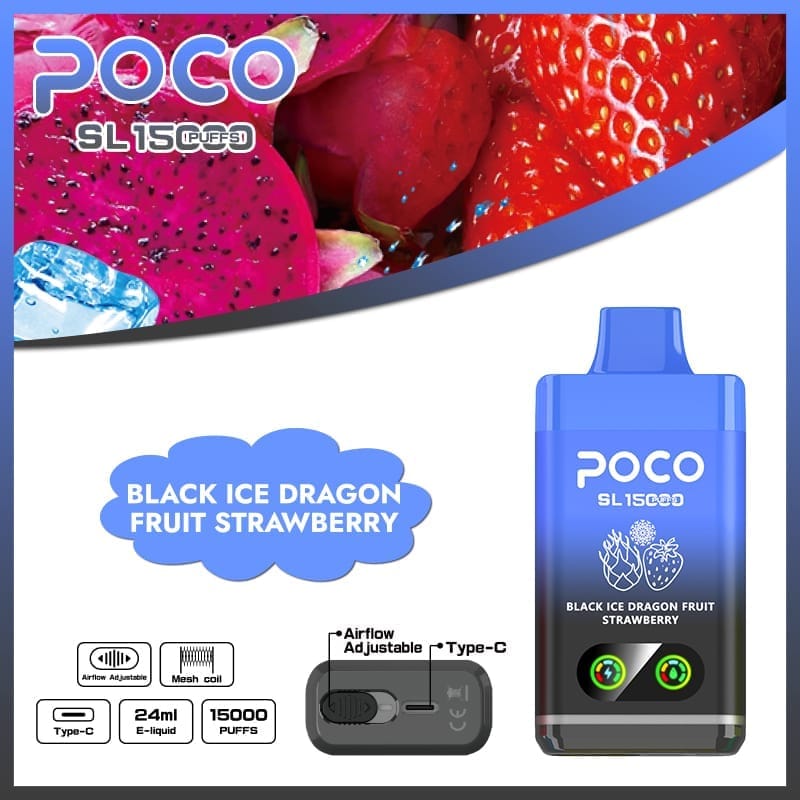 Poco SL 15000 Puffs | adjustable airflow, 0%-5% nicotine, bulk disposable vape - Image 4
