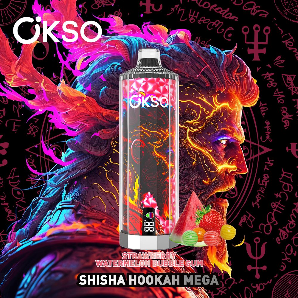 OKSO Shisha Hookah Mega 50000 Puffs | triple mesh coil, 40mL, LED display, adjustable airflow, bulk disposable vape - Image 4