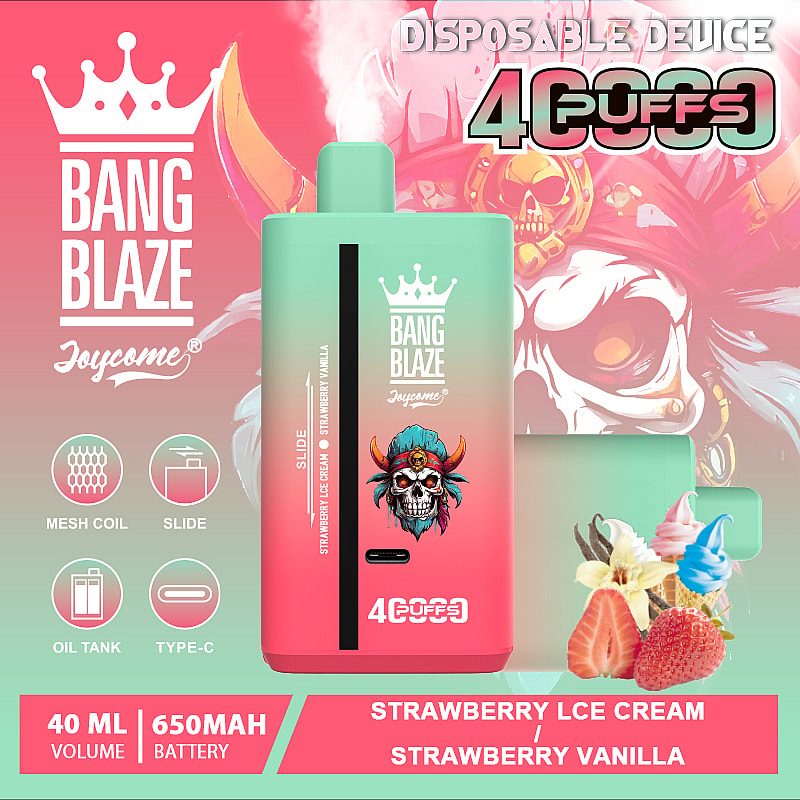 Bang Blaze 40K 40000 Puffs | dual flavor, 40mL, 32 flavors, rechargeable bulk disposable vape - Image 9