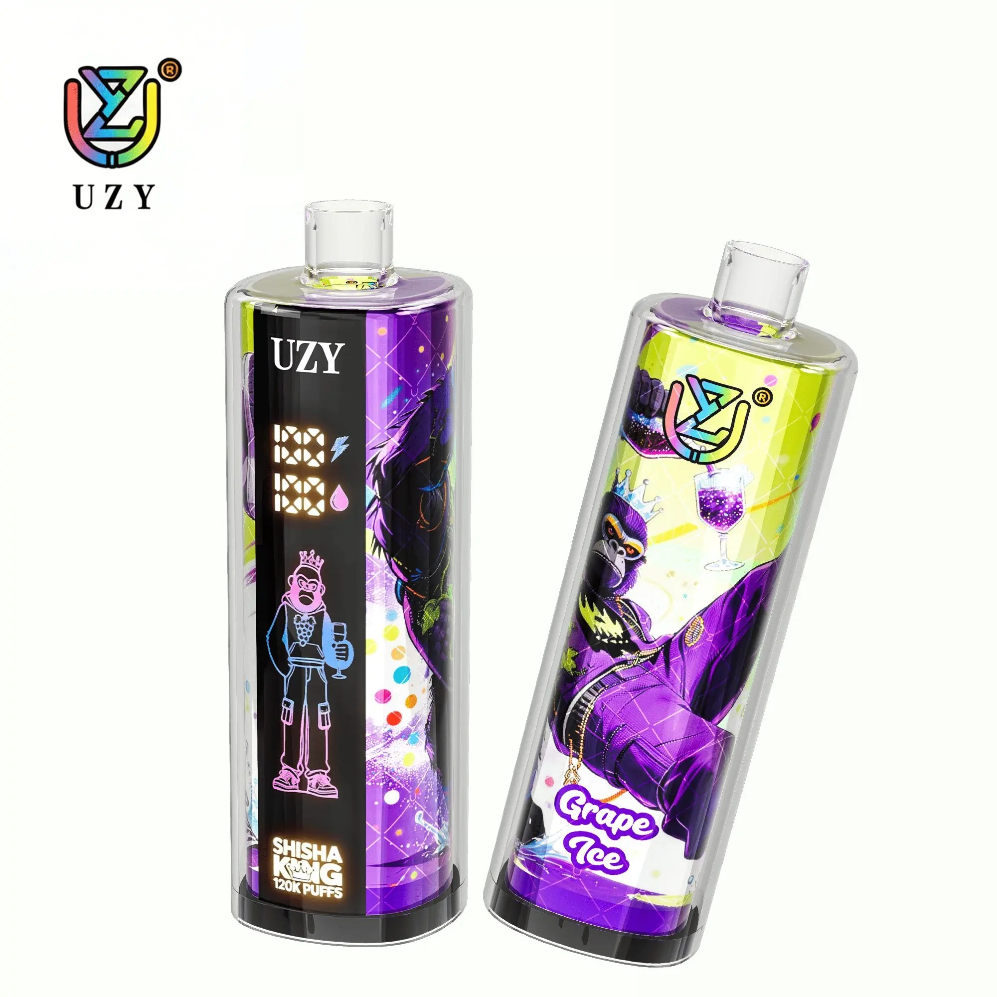 UZY Shisha Hookah King 120K | 120000 puffs, DTL, smart screen, adjustable airflow, bulk disposable vape - Image 11