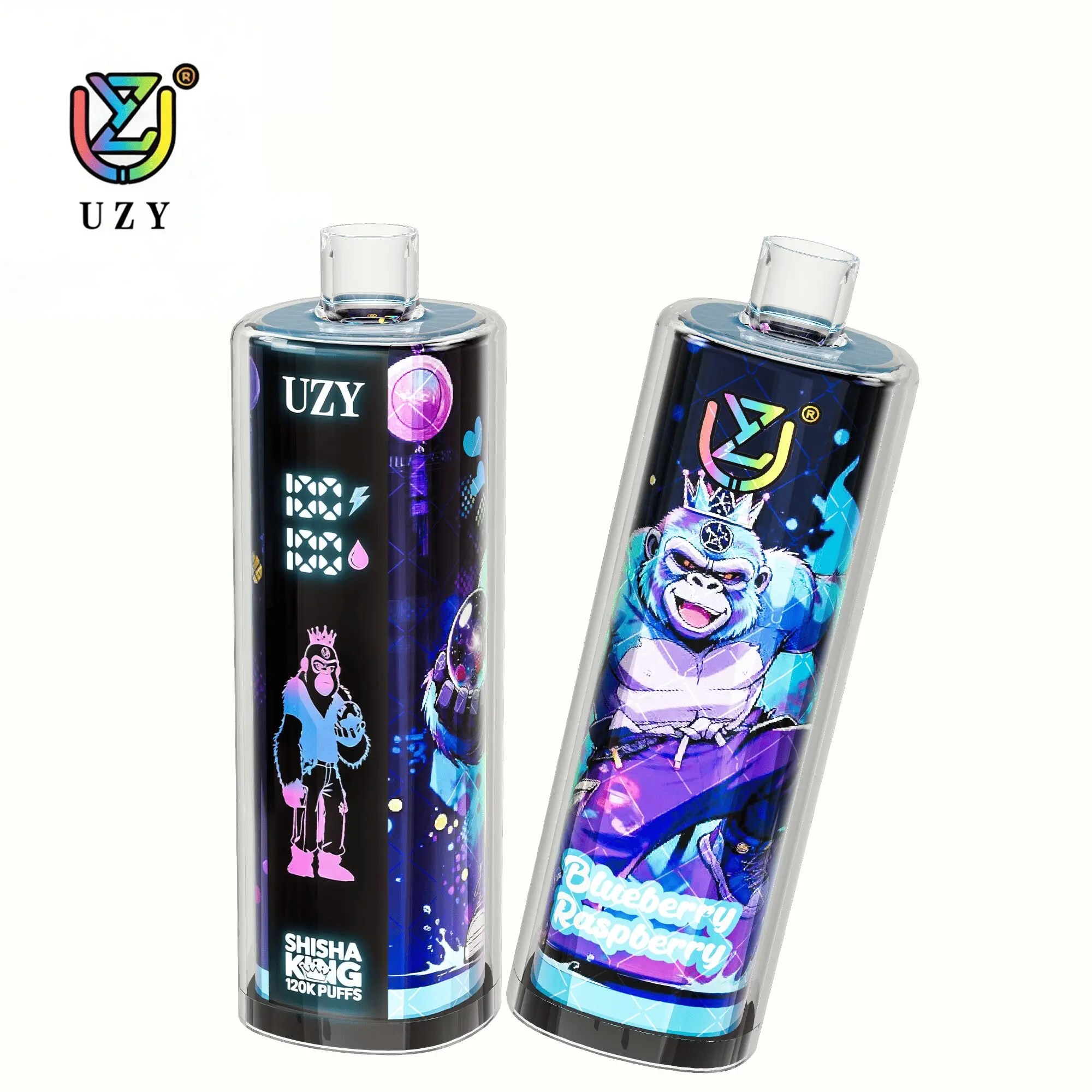 UZY Shisha Hookah King 120K | 120000 puffs, DTL, smart screen, adjustable airflow, bulk disposable vape - Image 2