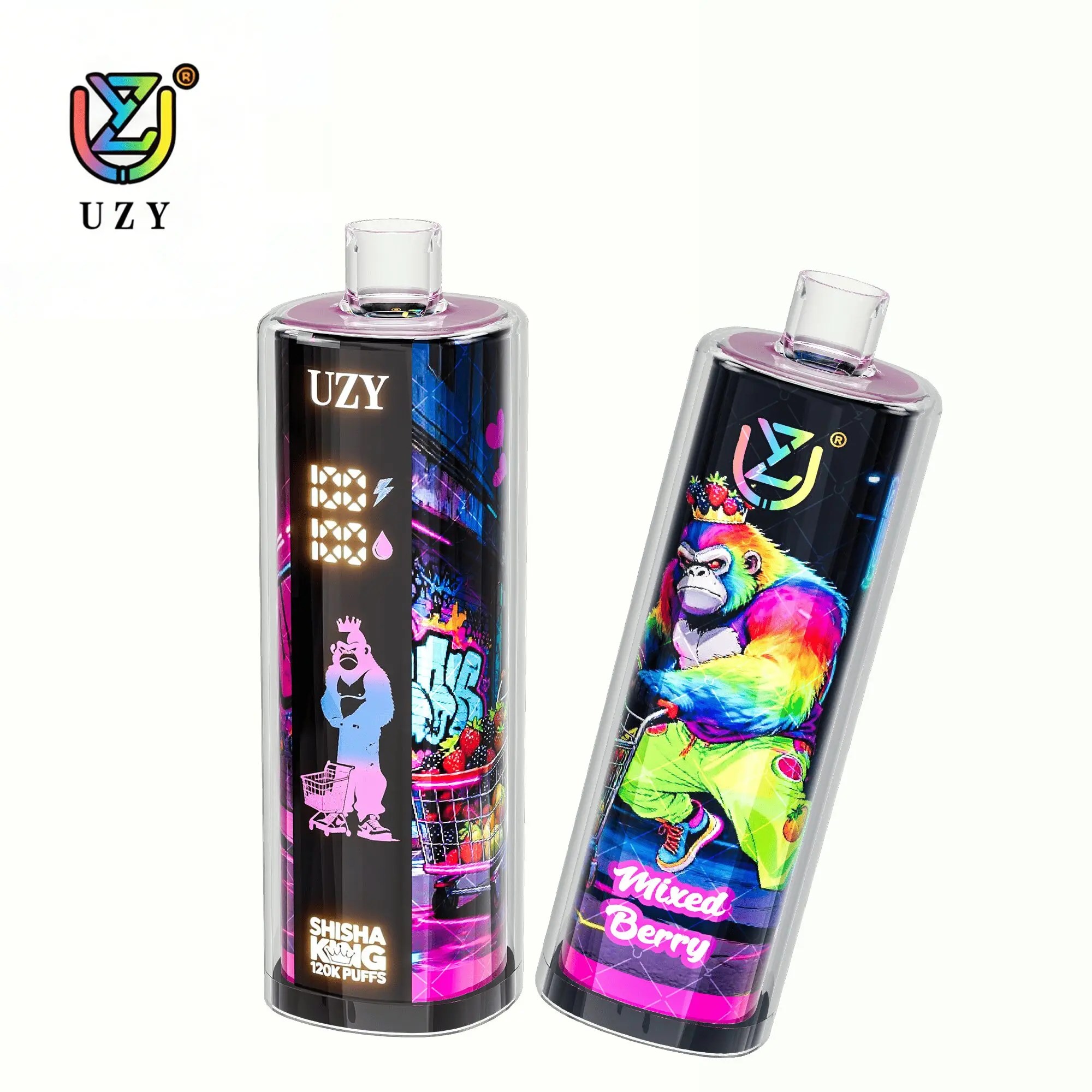UZY Shisha Hookah King 120K | 120000 puffs, DTL, smart screen, adjustable airflow, bulk disposable vape - Image 5