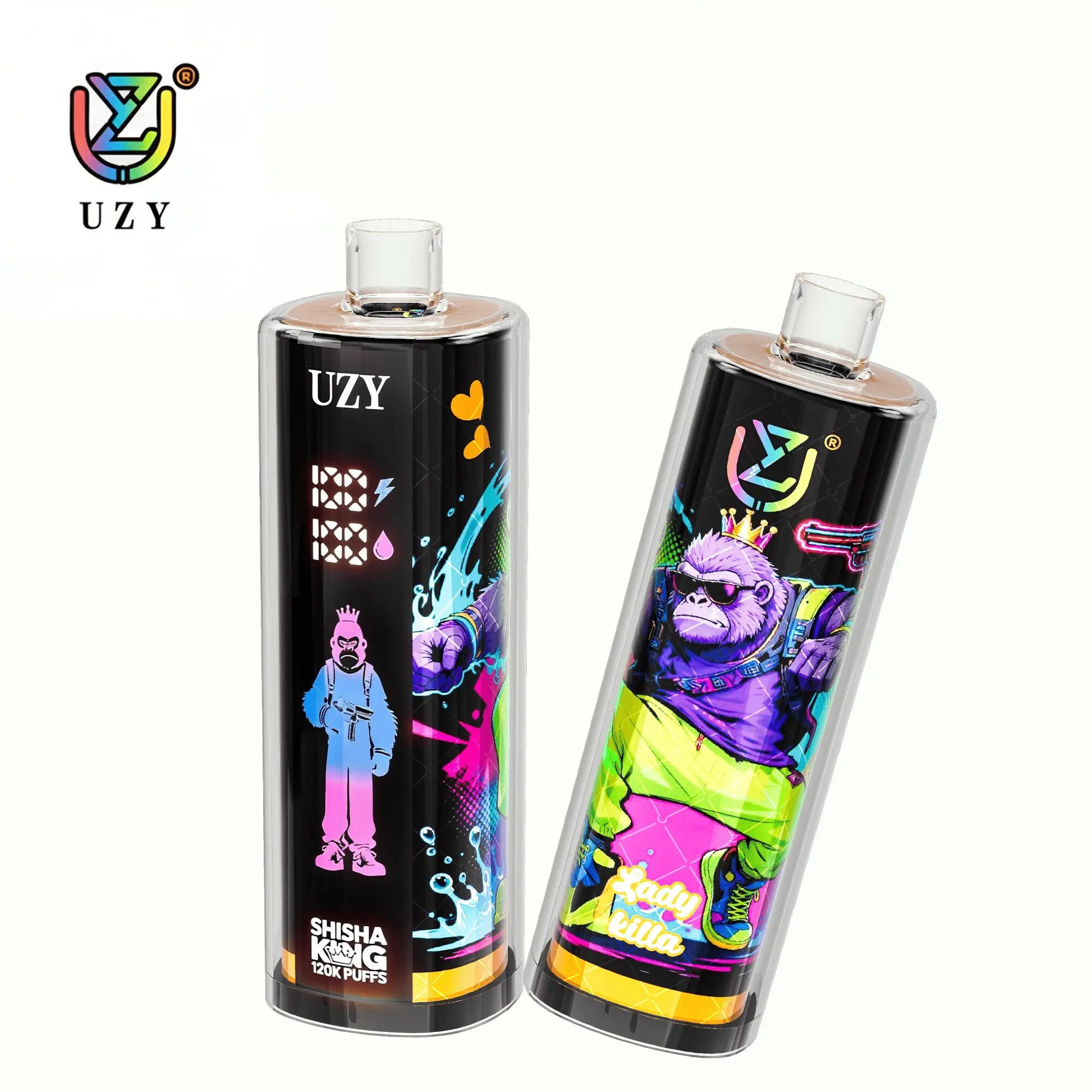 UZY Shisha Hookah King 120K | 120000 puffs, DTL, smart screen, adjustable airflow, bulk disposable vape - Image 4