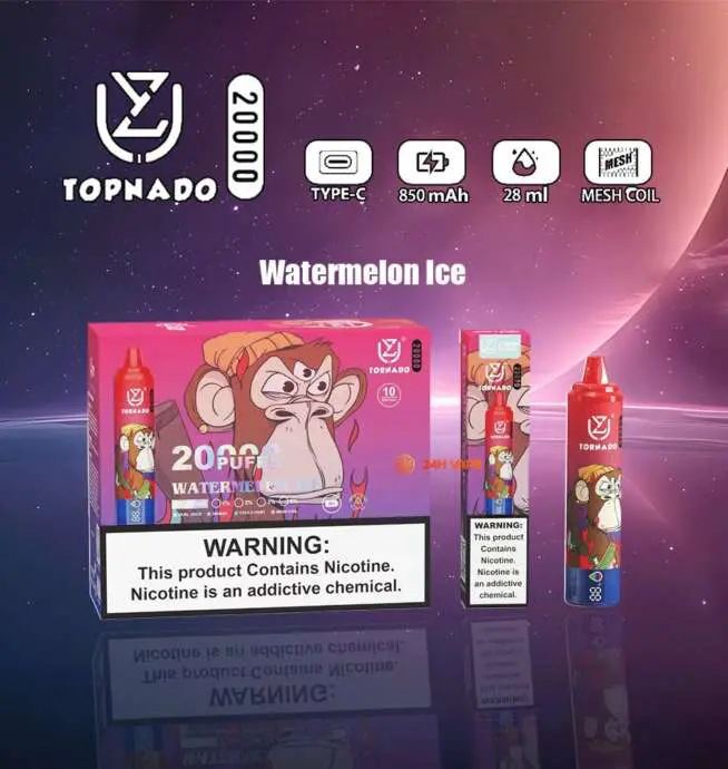 UZY Tornado 20K | 28ml, 20000 puffs, LED display, long-lasting, mega tank, disposable vape wholesale - Image 6
