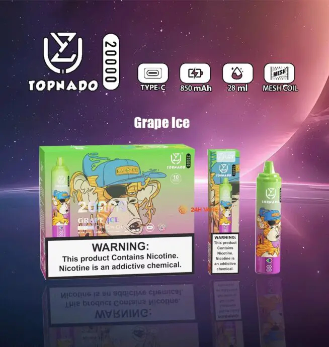 UZY Tornado 20K | 28ml, 20000 puffs, LED display, long-lasting, mega tank, disposable vape wholesale - Image 10