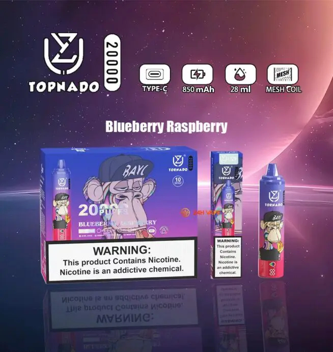 UZY Tornado 20K | 28ml, 20000 puffs, LED display, long-lasting, mega tank, disposable vape wholesale - Image 9
