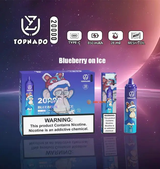 UZY Tornado 20K | 28ml, 20000 puffs, LED display, long-lasting, mega tank, disposable vape wholesale - Image 8