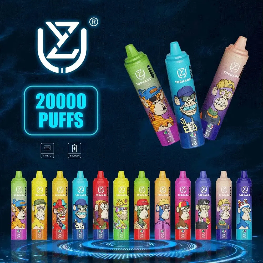 UZY Tornado 20K | 28ml, 20000 puffs, LED display, long-lasting, mega tank, disposable vape wholesale