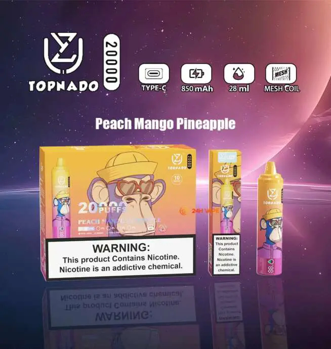 UZY Tornado 20K | 28ml, 20000 puffs, LED display, long-lasting, mega tank, disposable vape wholesale - Image 14