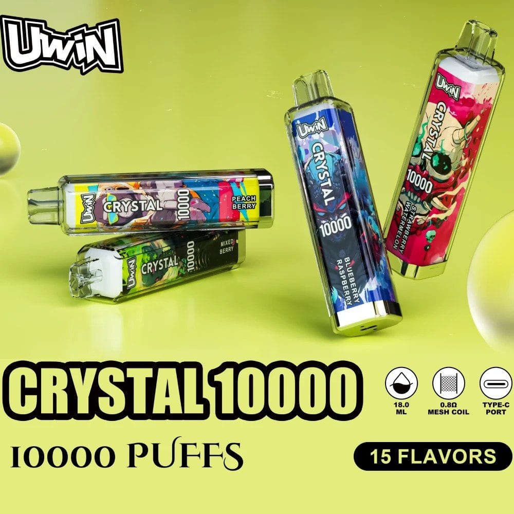 Uwin Crystal 10K | 10000 puffs, 0-5% nicotine, wholesale bulk disposable vape - Image 2