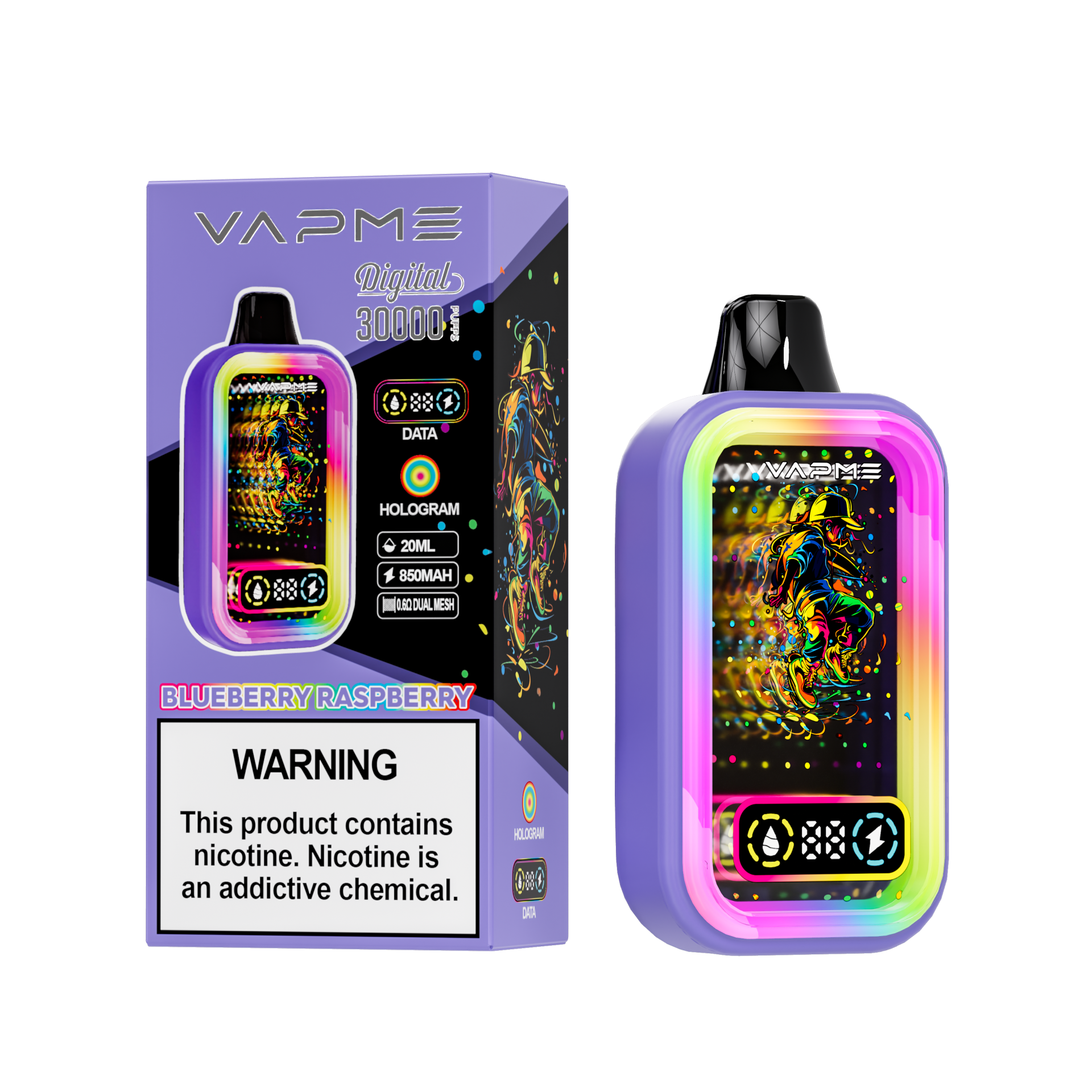 VAPME DIGITAL 30000 Puffs | 12 flavors, 20mL, 0.6Ω mesh coil bulk disposable vape