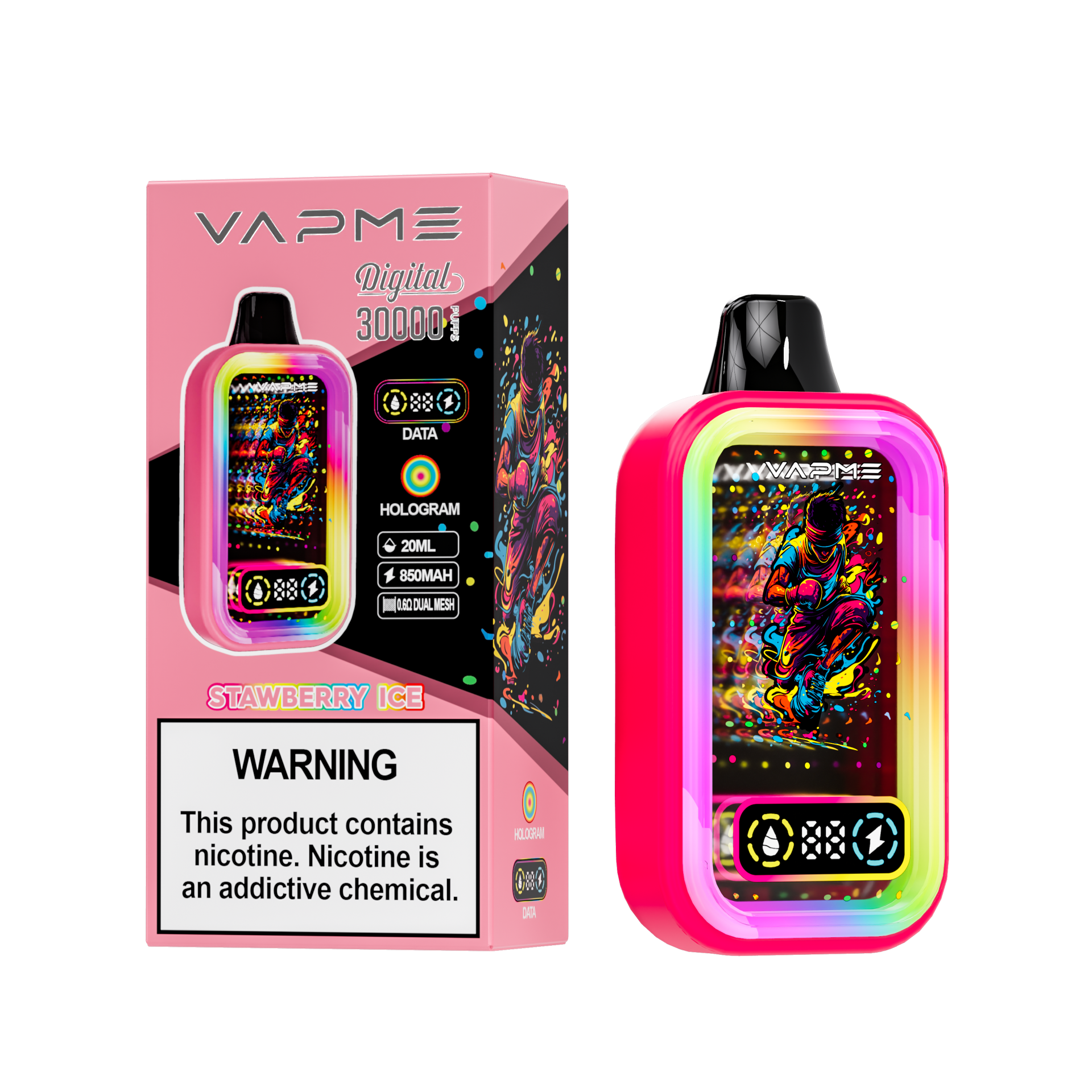 VAPME DIGITAL 30000 Puffs | 12 flavors, 20mL, 0.6Ω mesh coil bulk disposable vape - Image 9
