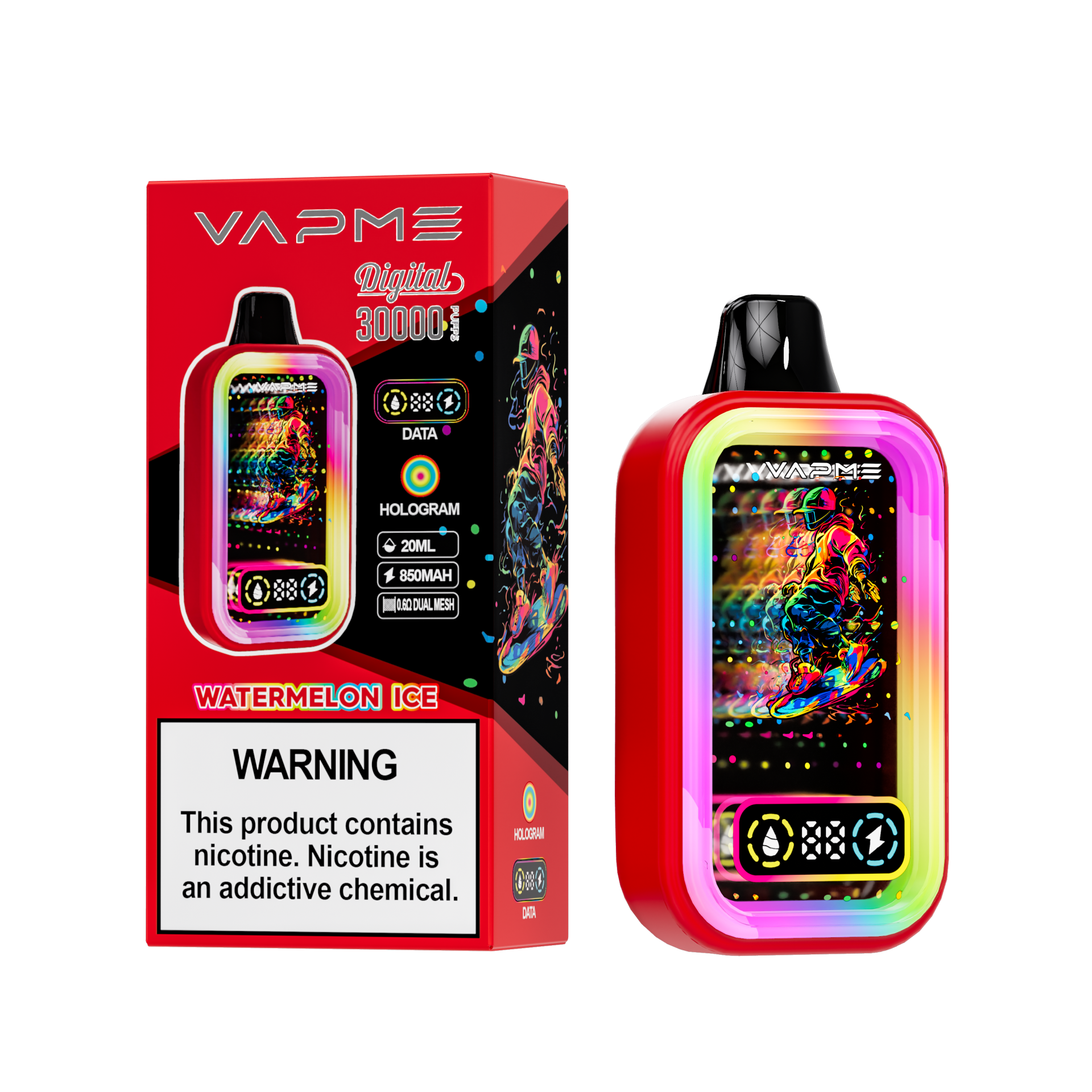VAPME DIGITAL 30000 Puffs | 12 flavors, 20mL, 0.6Ω mesh coil bulk disposable vape - Image 5