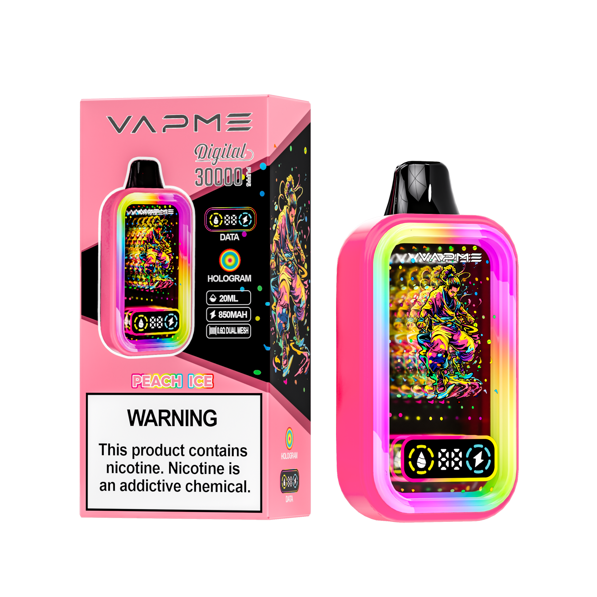 VAPME DIGITAL 30000 Puffs | 12 flavors, 20mL, 0.6Ω mesh coil bulk disposable vape - Image 4