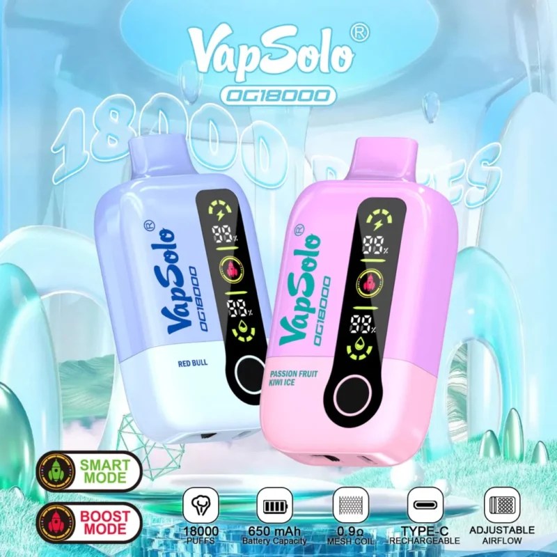 Vapsolo DG18000 Puffs | 2%-5% nicotine, 28mL, 650mAh, bulk disposable vape - Image 16