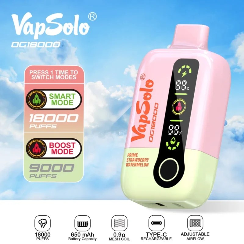 Vapsolo DG18000 Puffs | 2%-5% nicotine, 28mL, 650mAh, bulk disposable vape - Image 18