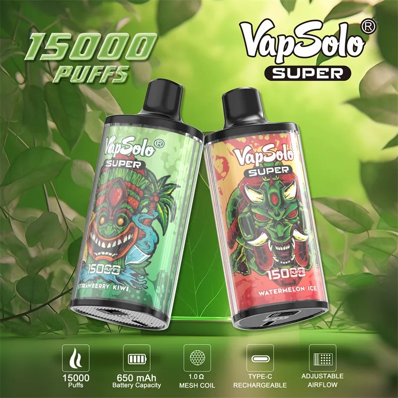 Vapsolo Super 15000 Puffs | 2%-5% nicotine, 25mL, 4-level airflow, bulk vape - Image 2