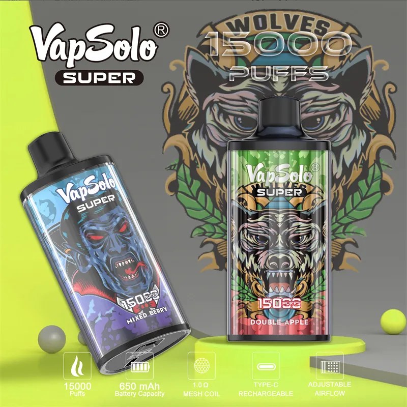 Vapsolo Super 15000 Puffs | 2%-5% nicotine, 25mL, 4-level airflow, bulk vape - Image 3
