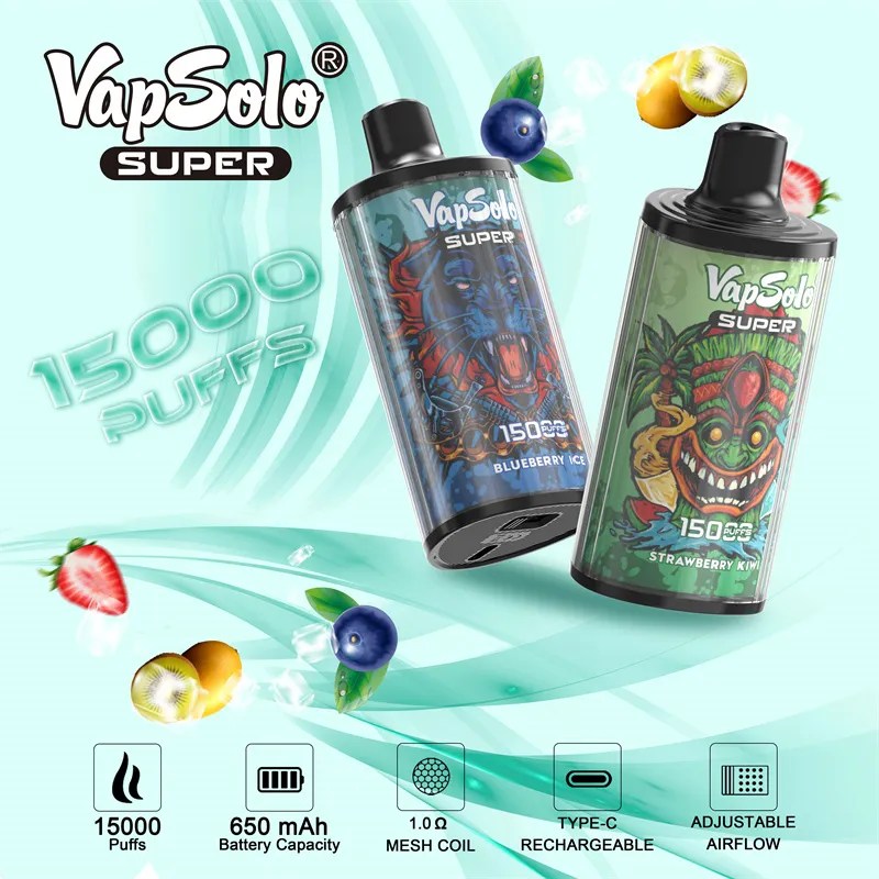 Vapsolo Super 15000 Puffs | 2%-5% nicotine, 25mL, 4-level airflow, bulk vape - Image 5