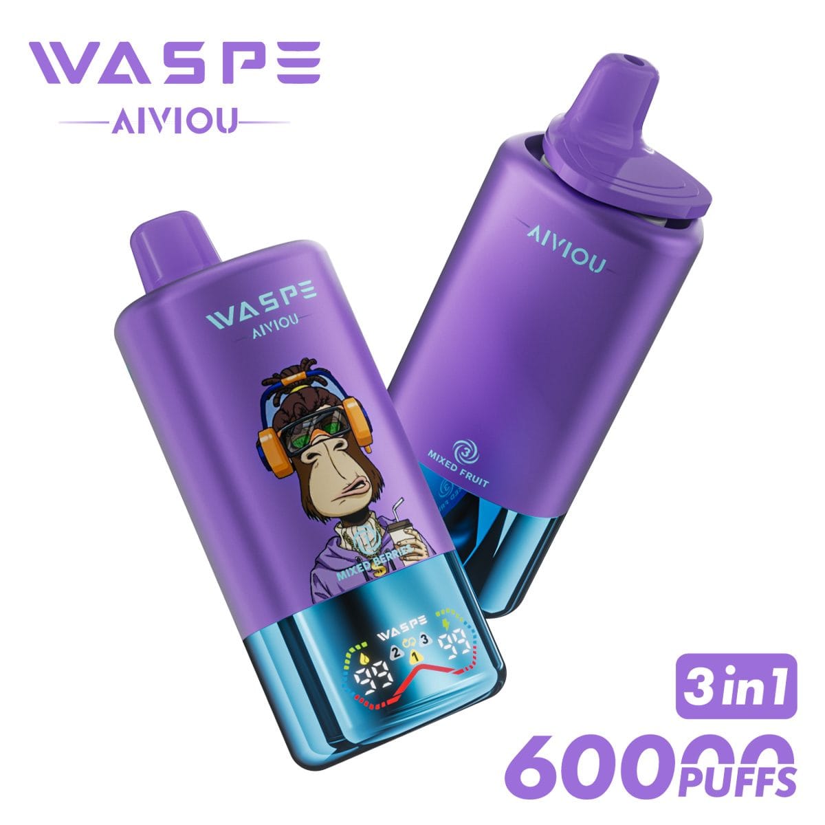 WASPE 60K | 3-in-1 60000 puffs, triple flavor, bulk disposable vape - Image 6