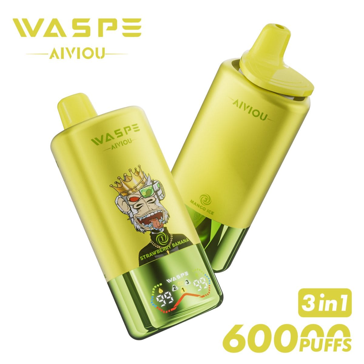 WASPE 60K | 3-in-1 60000 puffs, triple flavor, bulk disposable vape - Image 3