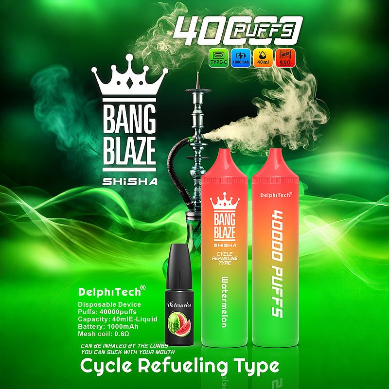 Bang Blaze Shisha 40000 Puffs | 40mL, 0.6Ω mesh coil, 4 nicotine levels, bulk disposable vape - Image 4