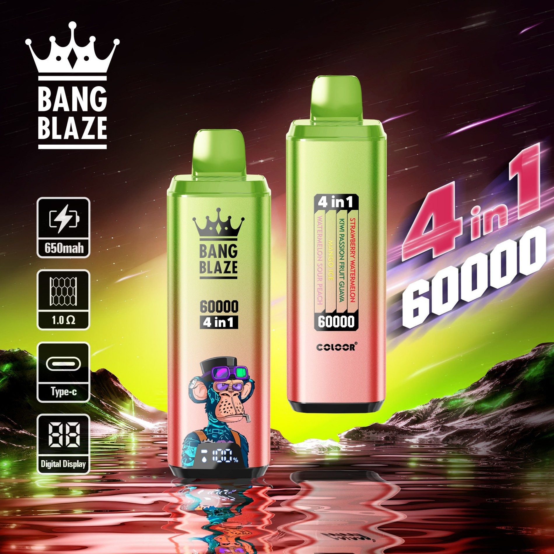 Bang Blaze 4-in-1 60000 Puffs | flavor long-lasting 60k puff bulk disposable vape - Image 4