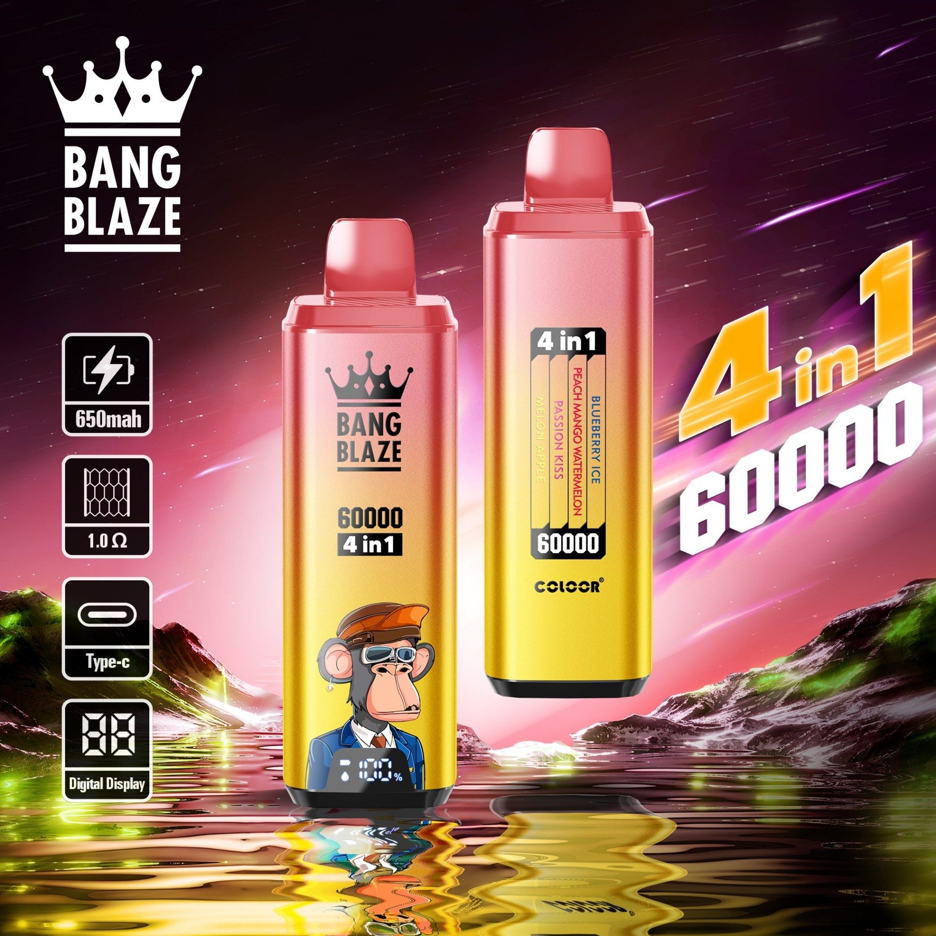 Bang Blaze 4-in-1 60000 Puffs | flavor long-lasting 60k puff bulk disposable vape - Image 11