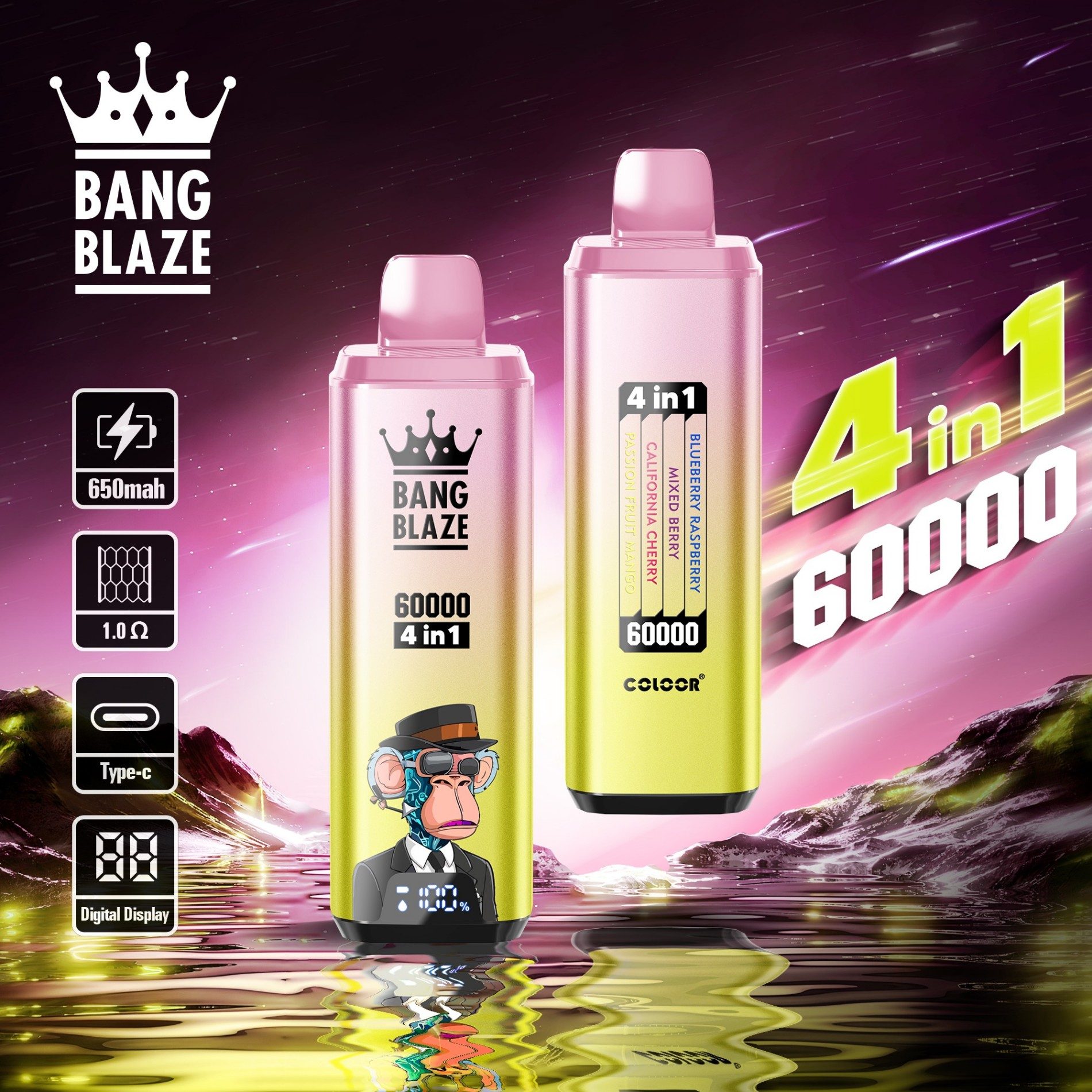 Bang Blaze 4-in-1 60000 Puffs | flavor long-lasting 60k puff bulk disposable vape - Image 10