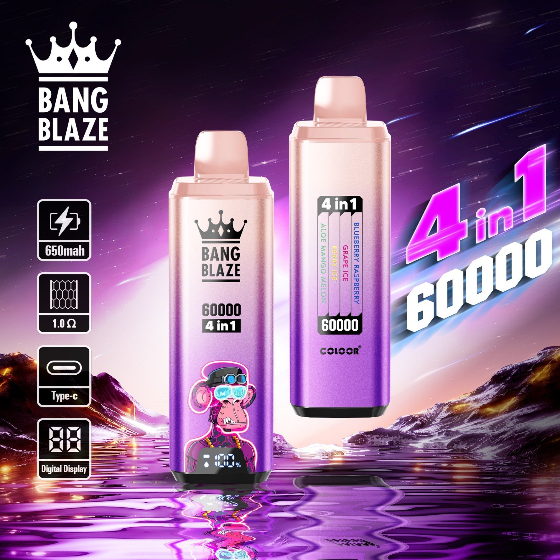 Bang Blaze 4-in-1 60000 Puffs | flavor long-lasting 60k puff bulk disposable vape - Image 9