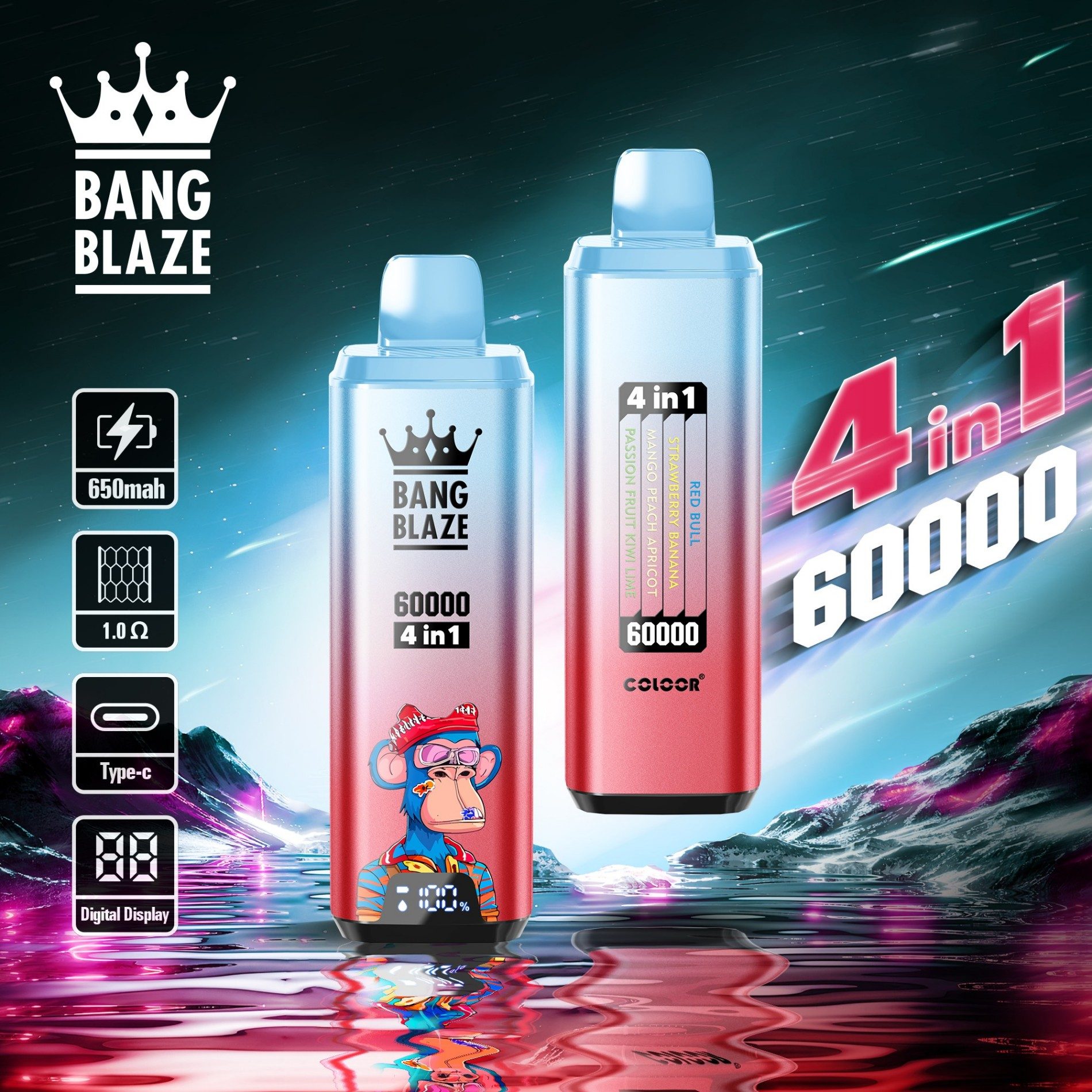 Bang Blaze 4-in-1 60000 Puffs | flavor long-lasting 60k puff bulk disposable vape - Image 14