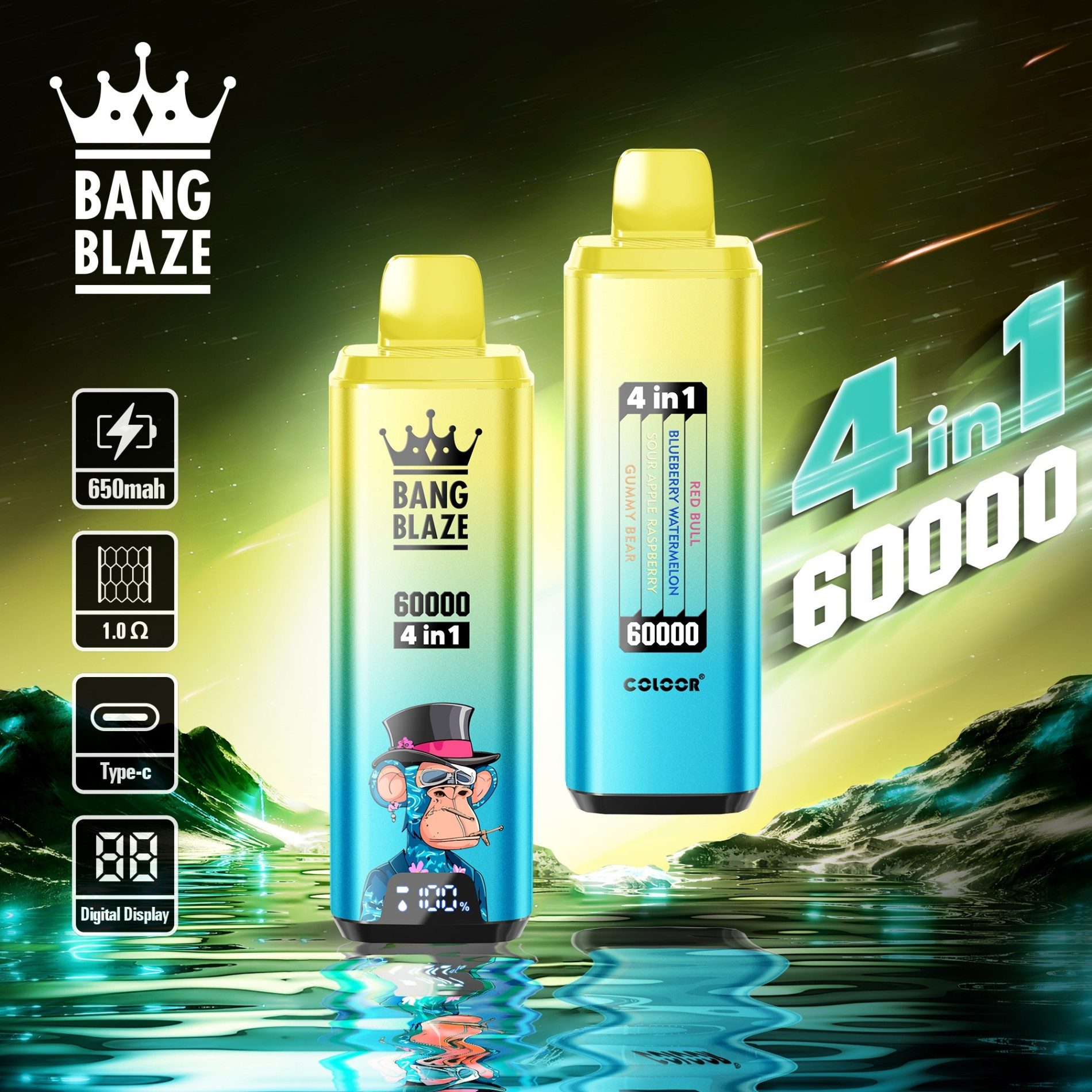 Bang Blaze 4-in-1 60000 Puffs | flavor long-lasting 60k puff bulk disposable vape - Image 8