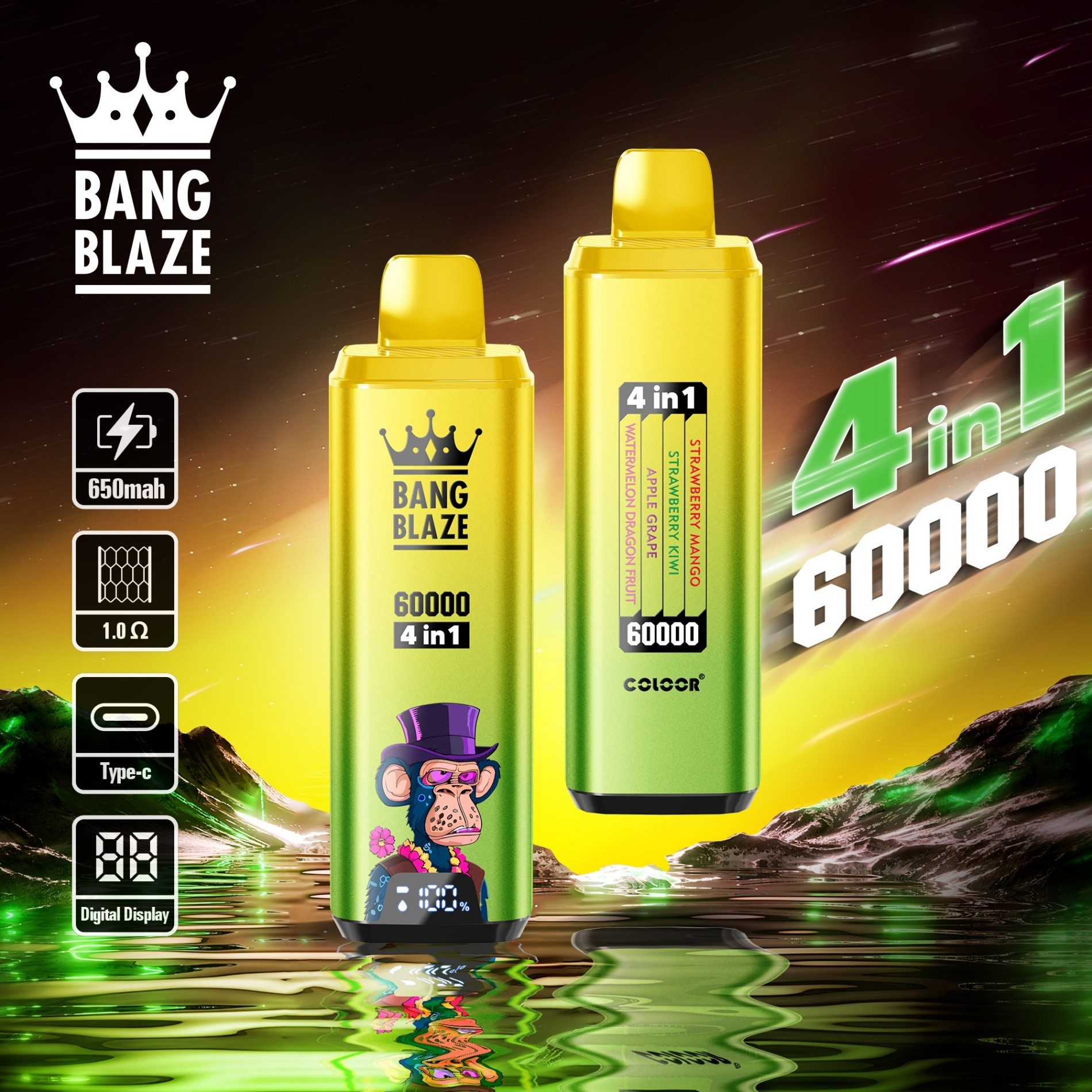 Bang Blaze 4-in-1 60000 Puffs | flavor long-lasting 60k puff bulk disposable vape - Image 6